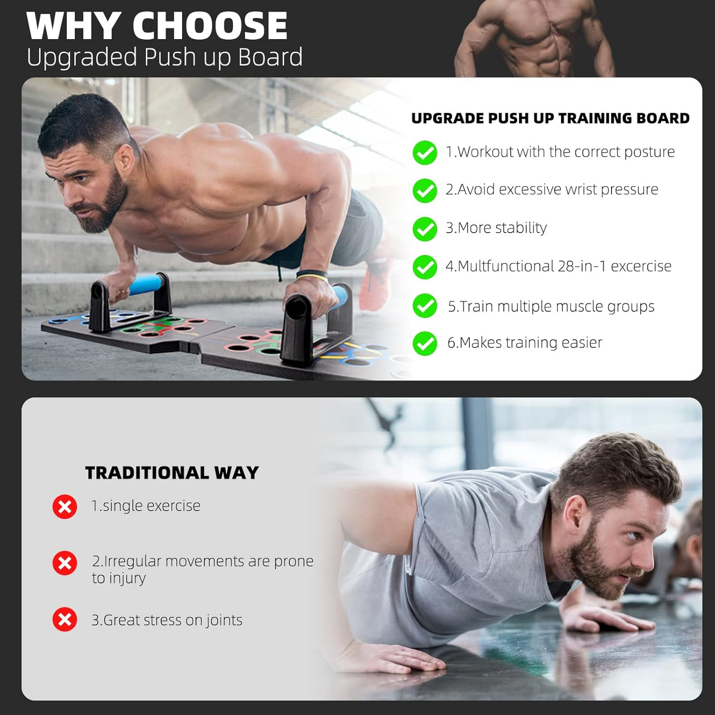 28 in 1 Push Up Rack Board System